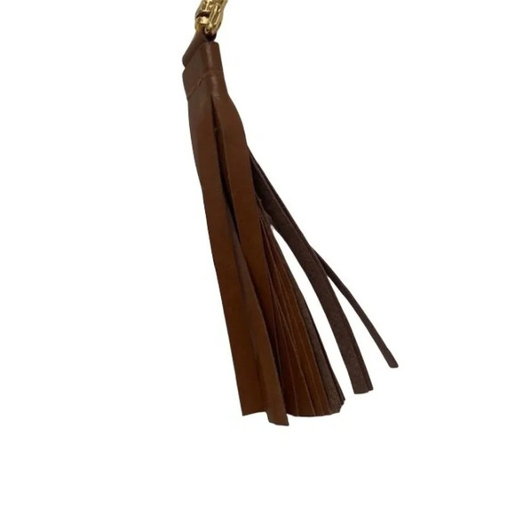 Leather Fringe Tassel Key Chain Purse Charm - Picture 3 of 4